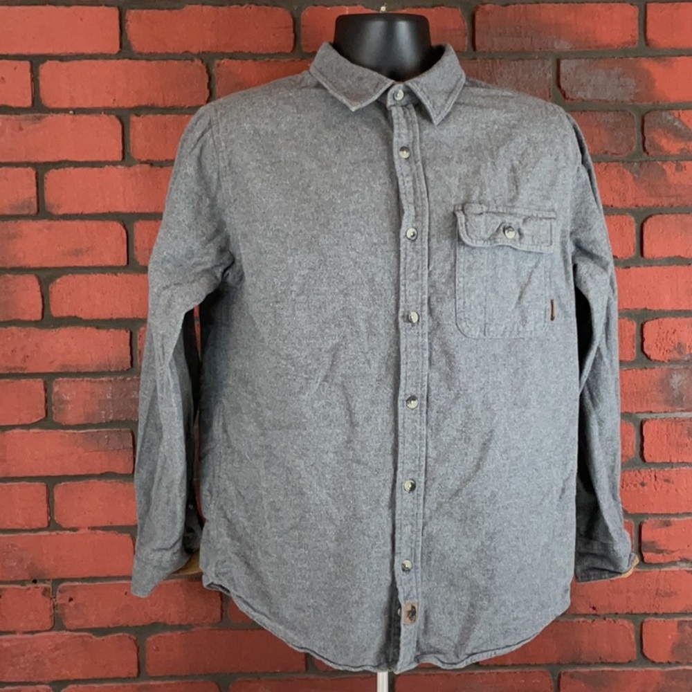Legendary Whitetails Shirt Mens Medium Grey‎ Flannel Button Up